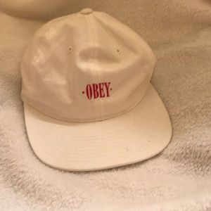 White Obey Hat